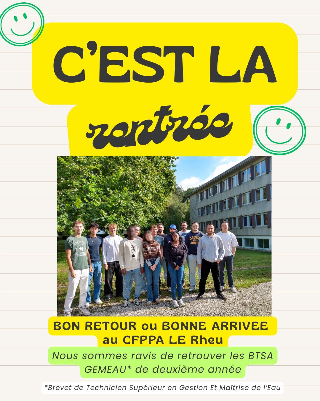 Rentrée des BTSA Gemeau 2ème année